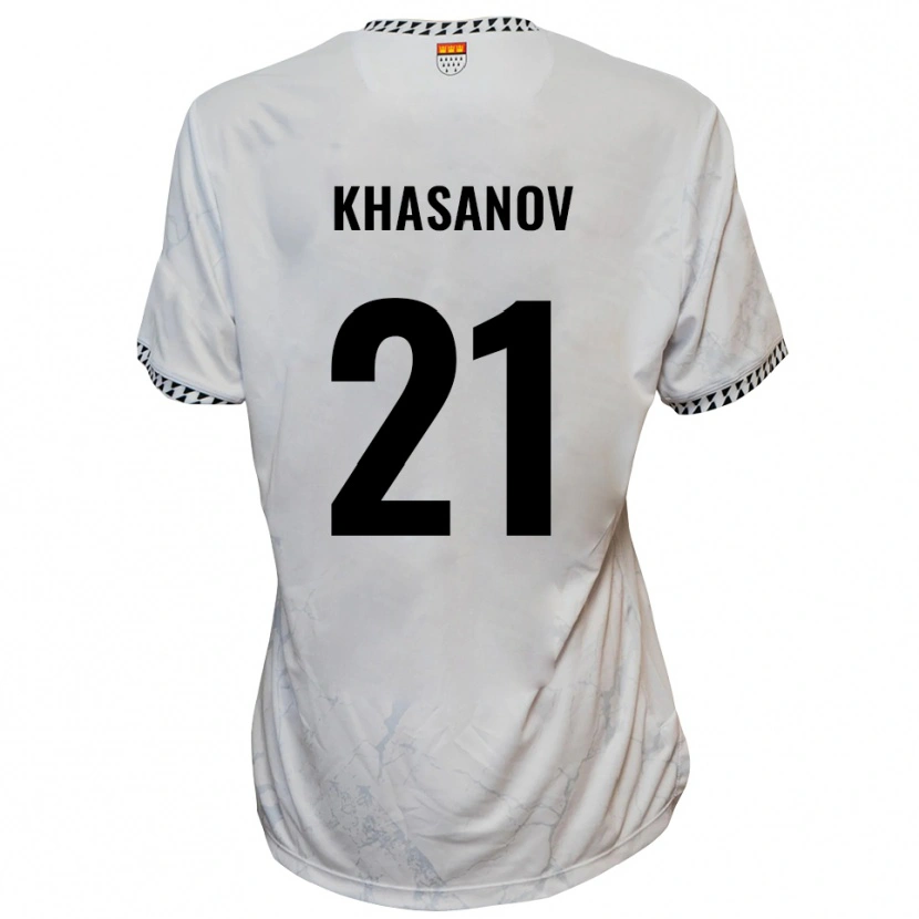 Danxen Kobiety Denys Khasanov #21 Biało Czarny Wyjazdowa Koszulka 2025/26 Koszulki Klubowe
