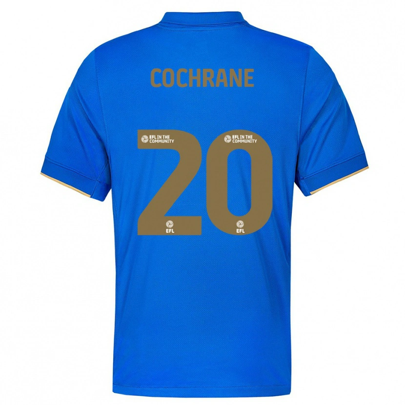 Danxen Dzieci Alex Cochrane #20 Niebiesko-Złoty Domowa Koszulka 2025/26 Koszulki Klubowe