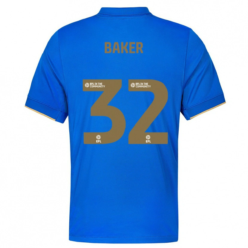 Danxen Dzieci Ava Baker #32 Niebiesko-Złoty Domowa Koszulka 2025/26 Koszulki Klubowe