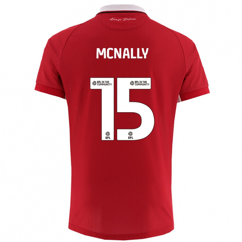 Danxen Dzieci Luke Mcnally #15 Biało-Czerwony Domowa Koszulka 2025/26 Koszulki Klubowe