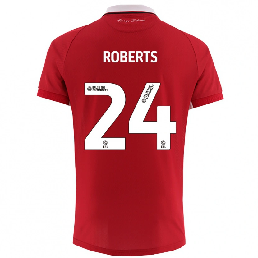 Danxen Dzieci Haydon Roberts #24 Biało-Czerwony Domowa Koszulka 2025/26 Koszulki Klubowe