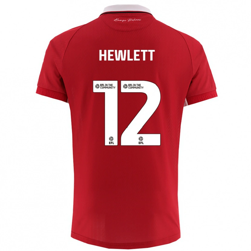 Danxen Dzieci Callum Hewlett #12 Biało-Czerwony Domowa Koszulka 2025/26 Koszulki Klubowe