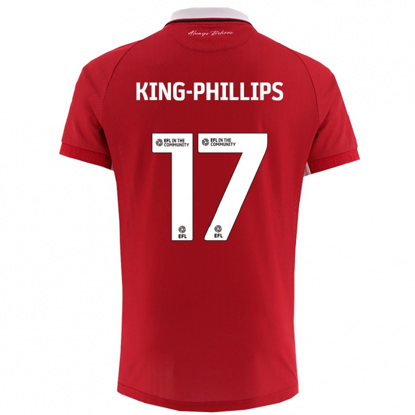 Danxen Dzieci Zac King-Phillips #17 Biało-Czerwony Domowa Koszulka 2025/26 Koszulki Klubowe