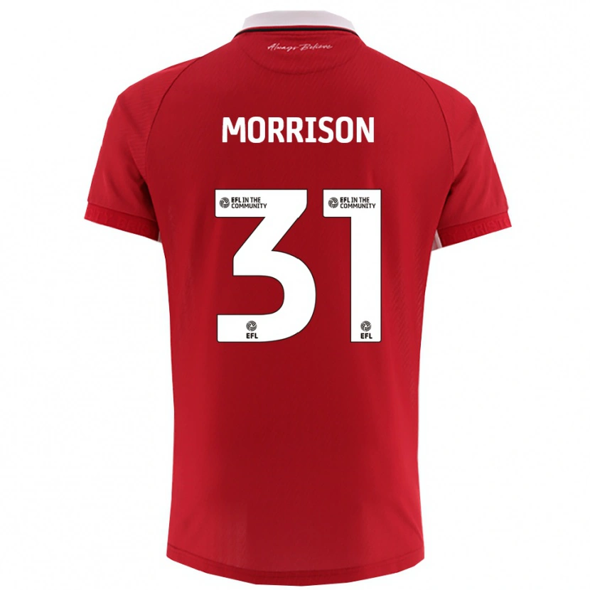 Danxen Dzieci Elijah Morrison #31 Biało-Czerwony Domowa Koszulka 2025/26 Koszulki Klubowe