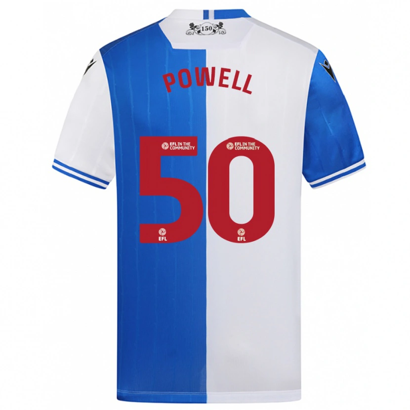 Danxen Dzieci Brandon Powell #50 Niebiesko-Biały Domowa Koszulka 2025/26 Koszulki Klubowe