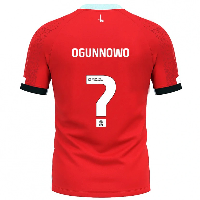 Danxen Dzieci Joshua Ogunnowo #0 Czerwono-Biały Domowa Koszulka 2025/26 Koszulki Klubowe