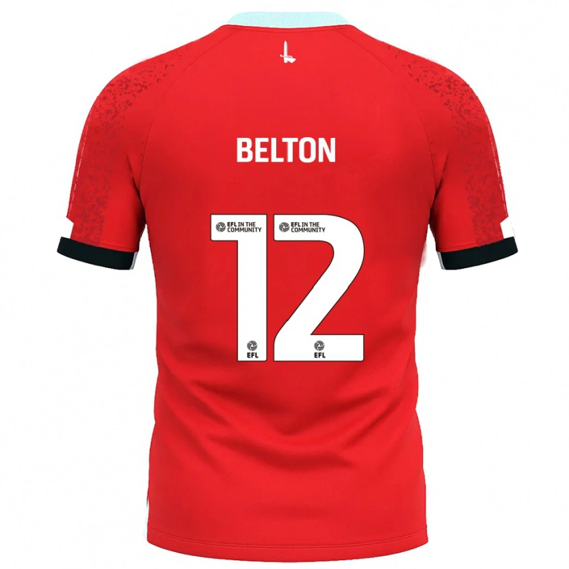Danxen Dzieci Jack Belton #12 Czerwono-Biały Domowa Koszulka 2025/26 Koszulki Klubowe