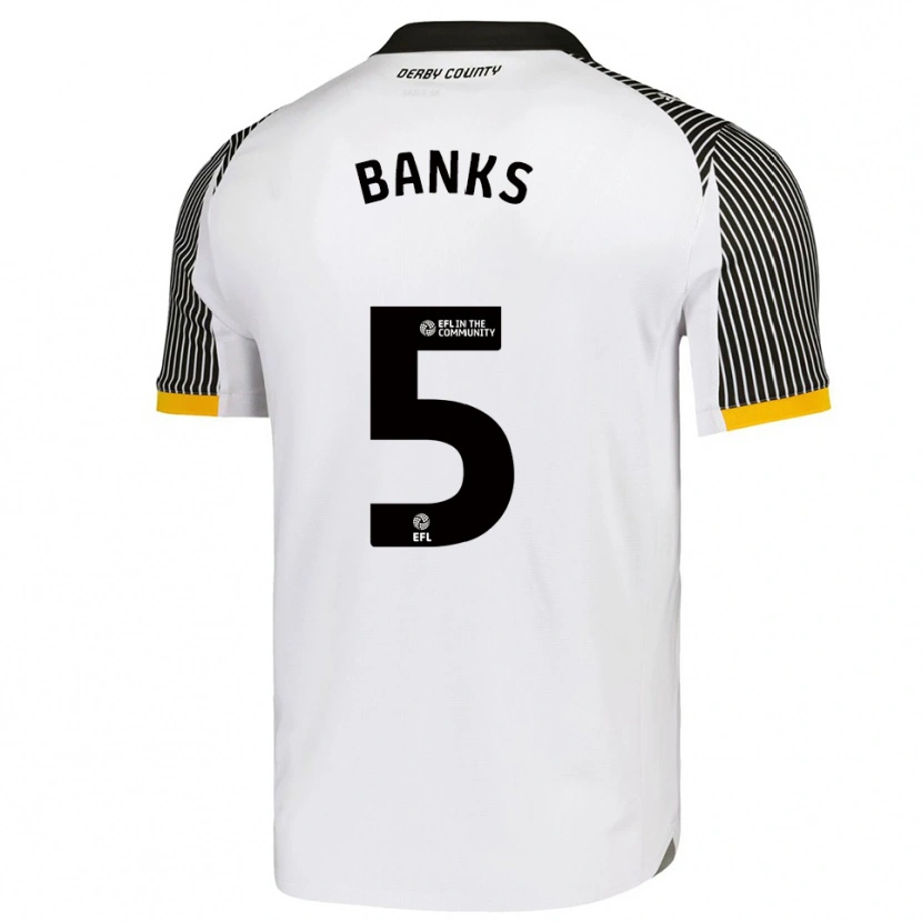 Danxen Dzieci Luke Banks #5 Biało-Czarny Domowa Koszulka 2025/26 Koszulki Klubowe