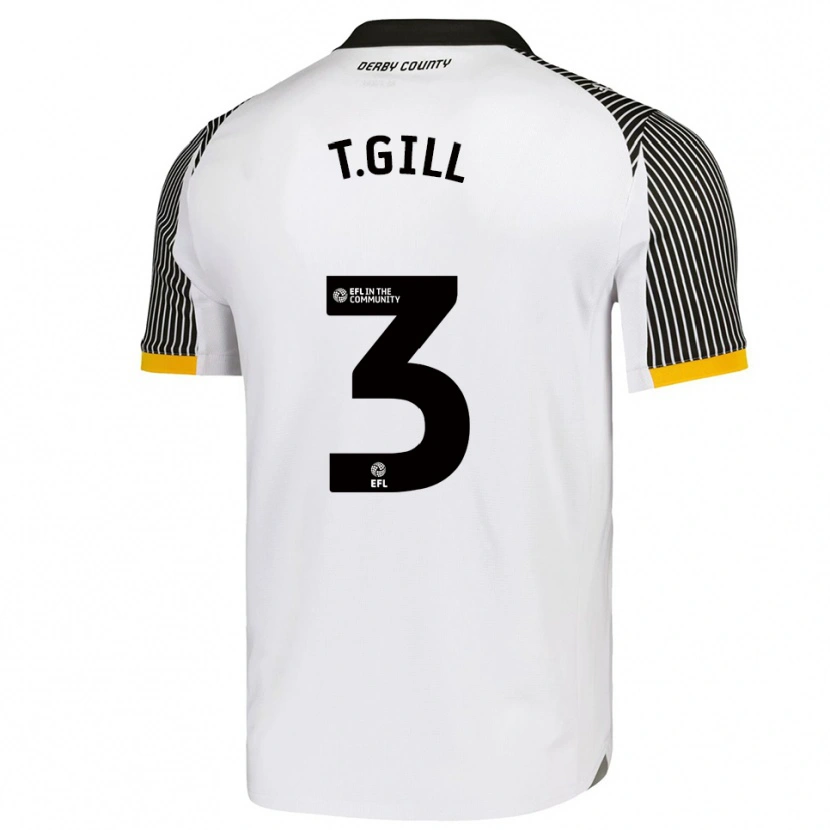Danxen Dzieci Tristan Gill #3 Biało-Czarny Domowa Koszulka 2025/26 Koszulki Klubowe