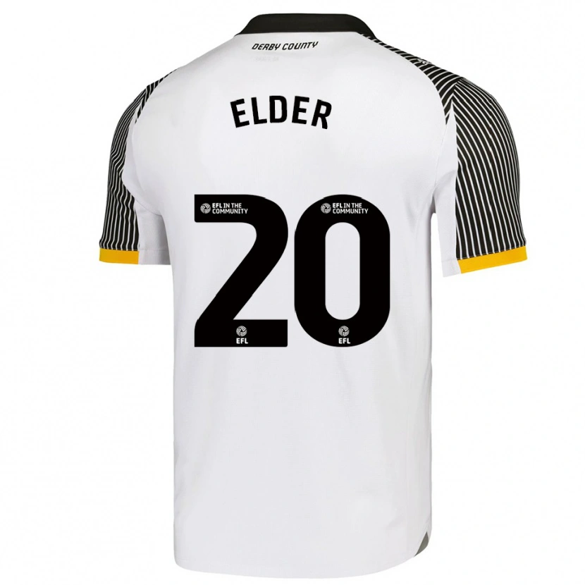 Danxen Dzieci Callum Elder #20 Biało-Czarny Domowa Koszulka 2025/26 Koszulki Klubowe