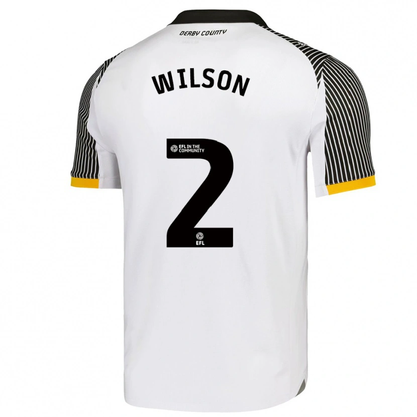 Danxen Dzieci Kane Wilson #2 Biało-Czarny Domowa Koszulka 2025/26 Koszulki Klubowe