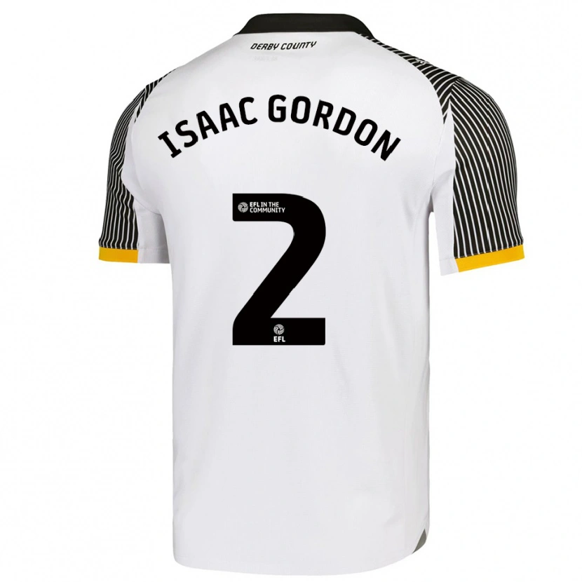 Danxen Dzieci Isaac Gordon #2 Biało-Czarny Domowa Koszulka 2025/26 Koszulki Klubowe