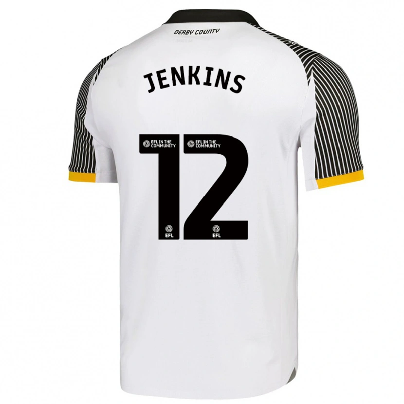 Danxen Dzieci Camille Jenkins #12 Biało-Czarny Domowa Koszulka 2025/26 Koszulki Klubowe