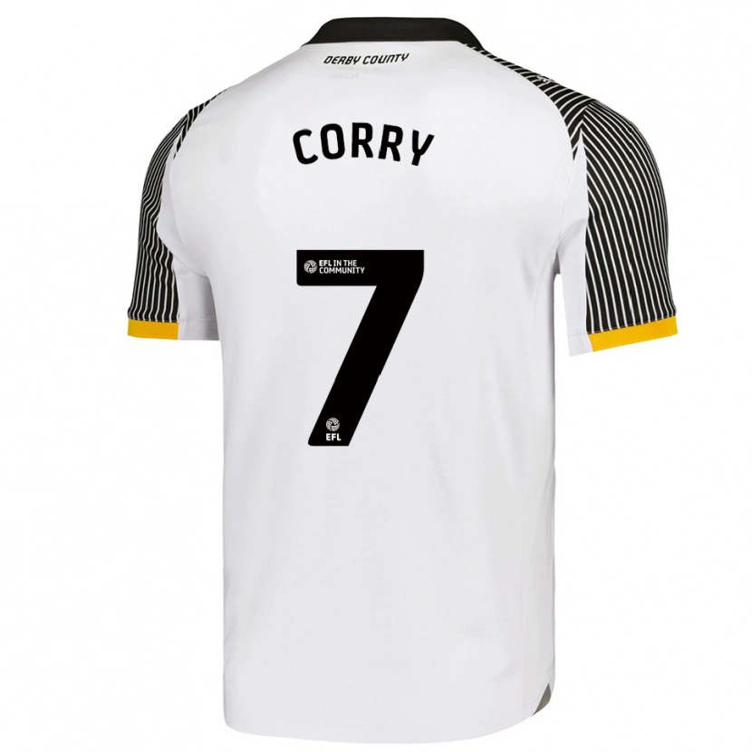Danxen Dzieci Sean Corry #7 Biało-Czarny Domowa Koszulka 2025/26 Koszulki Klubowe