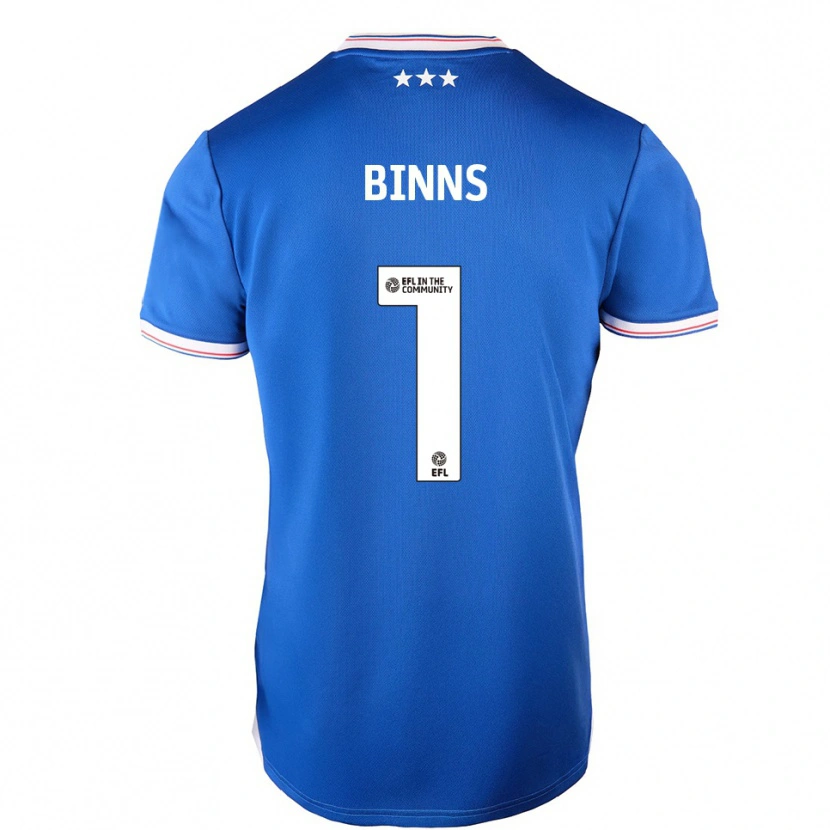 Danxen Dzieci Charlie Binns #1 Niebiesko-Biały Domowa Koszulka 2025/26 Koszulki Klubowe