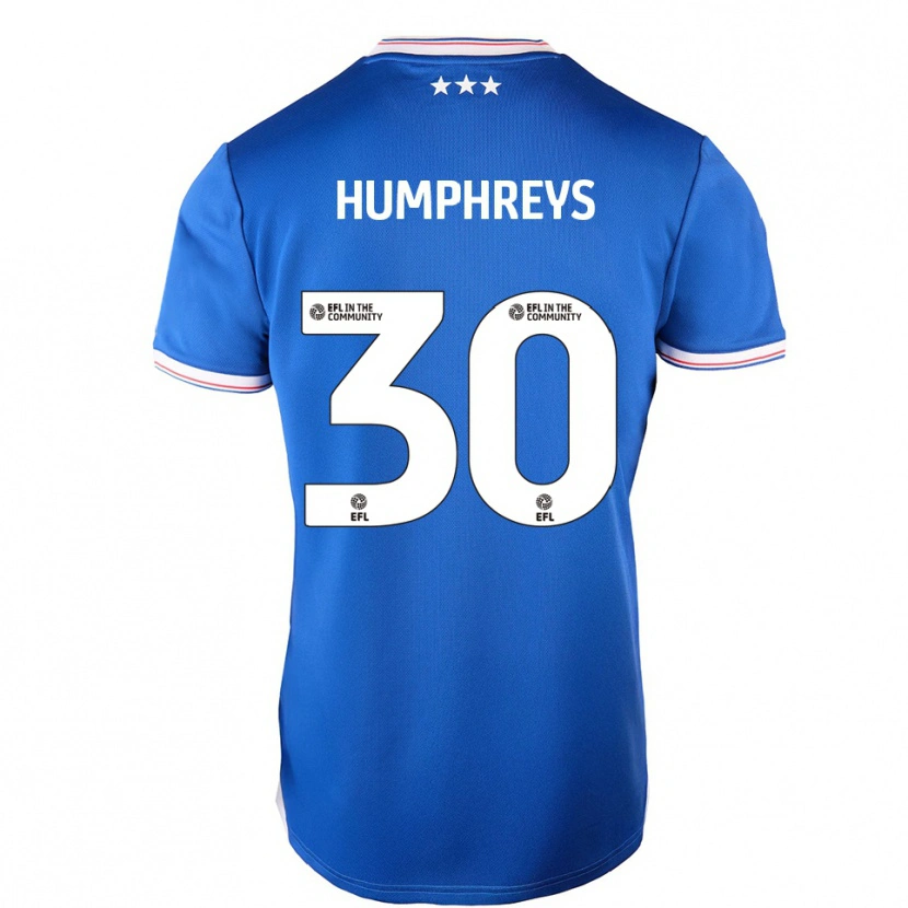 Danxen Dzieci Cameron Humphreys #30 Niebiesko-Biały Domowa Koszulka 2025/26 Koszulki Klubowe