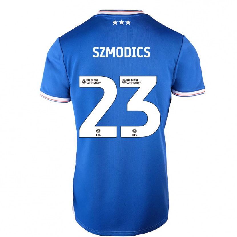 Danxen Dzieci Sammie Szmodics #23 Niebiesko-Biały Domowa Koszulka 2025/26 Koszulki Klubowe