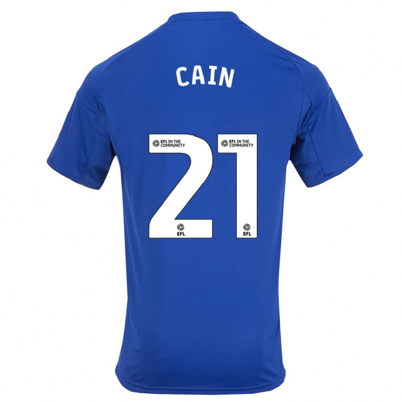 Danxen Dzieci Hannah Cain #21 Niebiesko-Złoty Domowa Koszulka 2025/26 Koszulki Klubowe