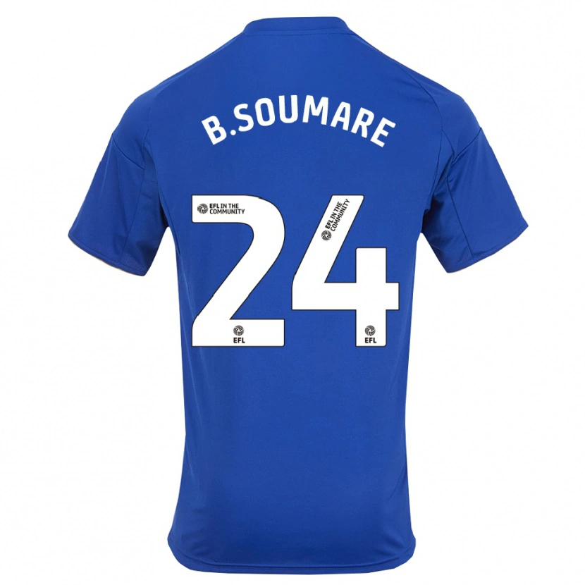 Danxen Dzieci Boubakary Soumaré #24 Niebiesko-Złoty Domowa Koszulka 2025/26 Koszulki Klubowe