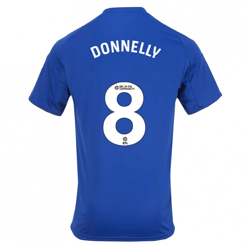 Danxen Dzieci Ryan Donnelly #8 Niebiesko-Złoty Domowa Koszulka 2025/26 Koszulki Klubowe