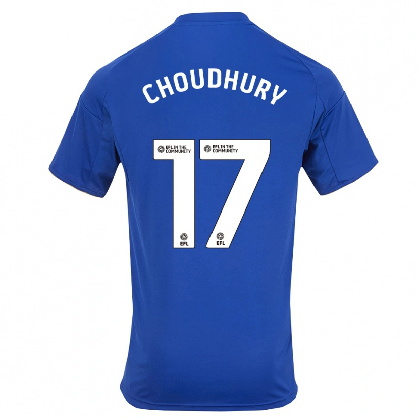 Danxen Dzieci Hamza Choudhury #17 Niebiesko-Złoty Domowa Koszulka 2025/26 Koszulki Klubowe