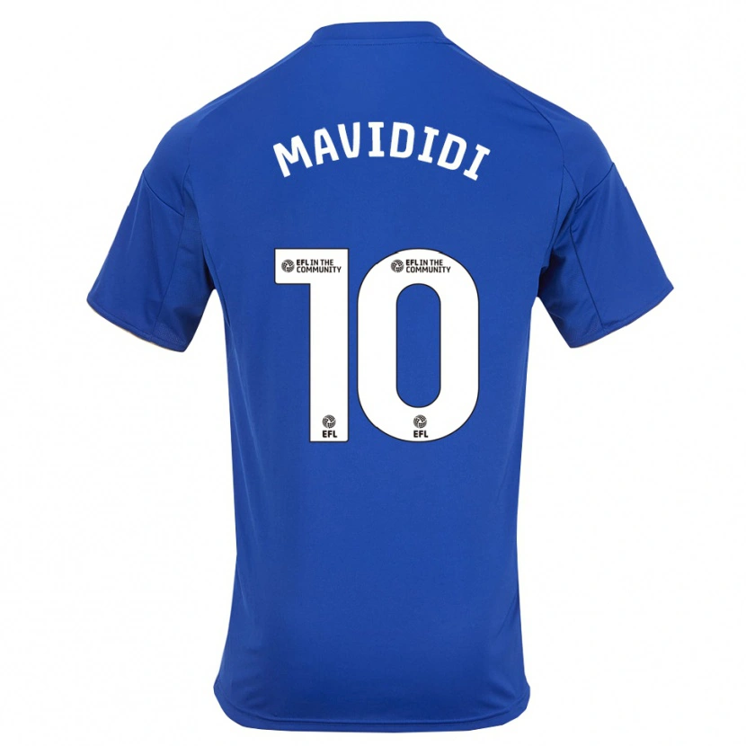 Danxen Dzieci Stephy Mavididi #10 Niebiesko-Złoty Domowa Koszulka 2025/26 Koszulki Klubowe