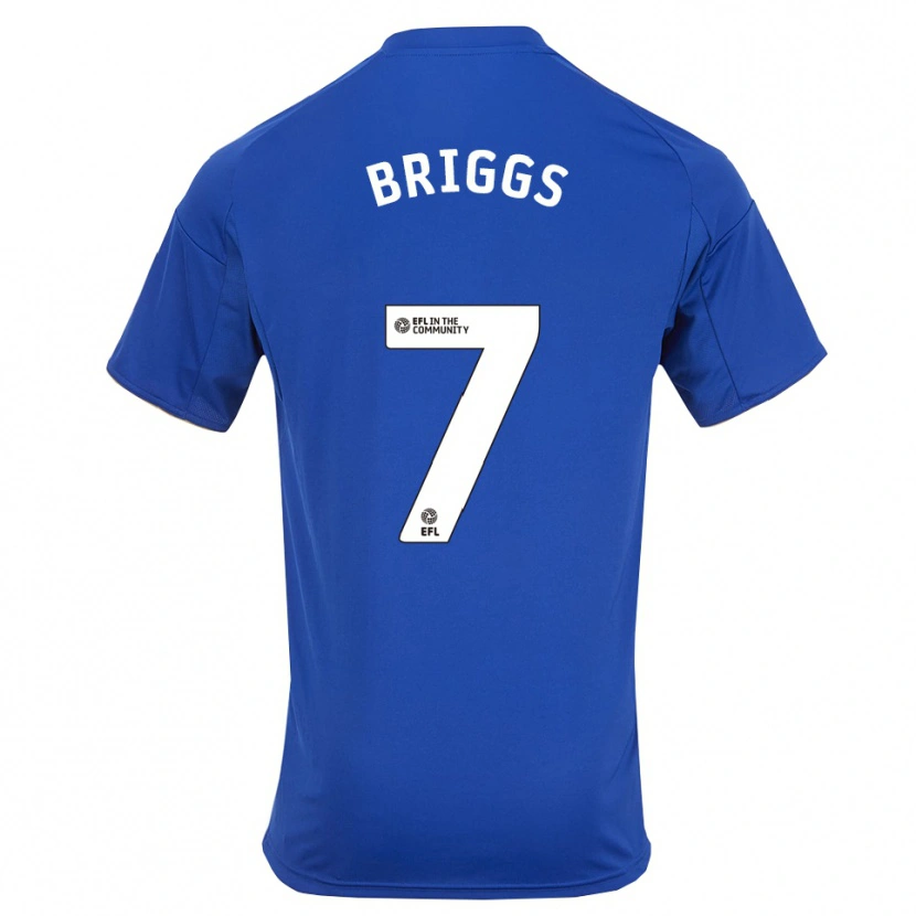 Danxen Dzieci Logan Briggs #7 Niebiesko-Złoty Domowa Koszulka 2025/26 Koszulki Klubowe