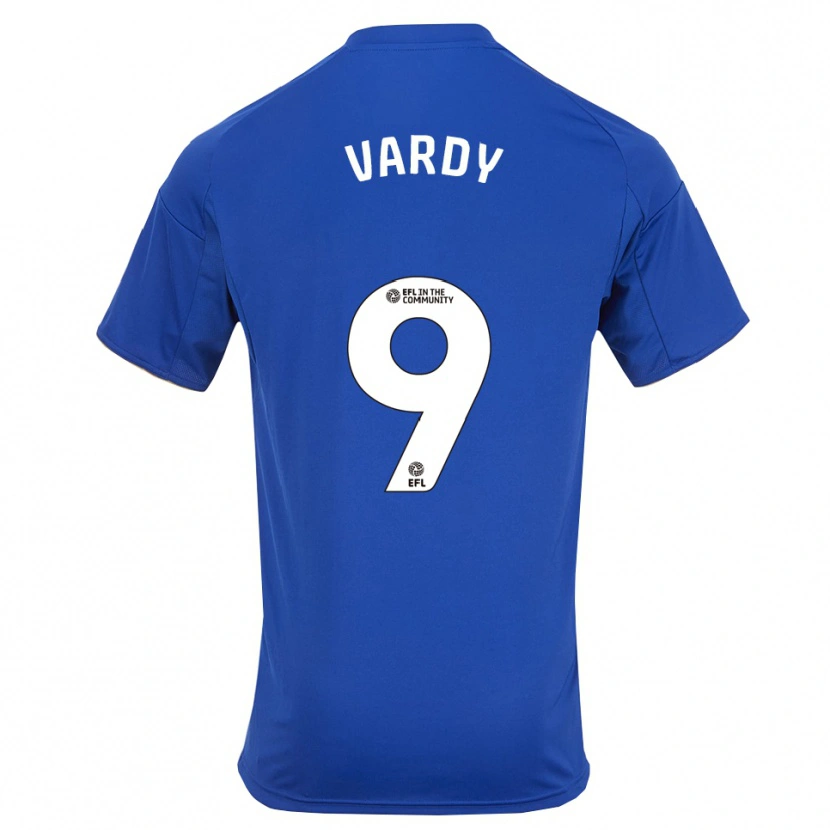 Danxen Dzieci Jamie Vardy #9 Niebiesko-Złoty Domowa Koszulka 2025/26 Koszulki Klubowe