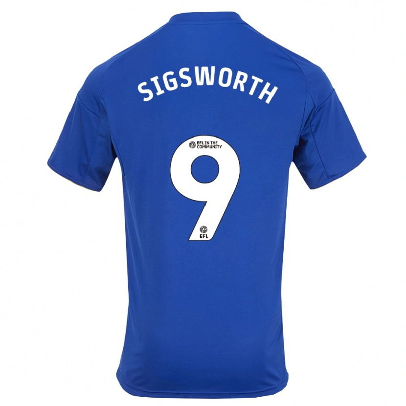 Danxen Dzieci Jessica Sigsworth #9 Niebiesko-Złoty Domowa Koszulka 2025/26 Koszulki Klubowe