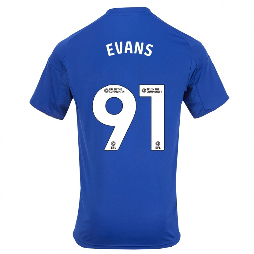 Danxen Dzieci Jake Evans #91 Niebiesko-Złoty Domowa Koszulka 2025/26 Koszulki Klubowe