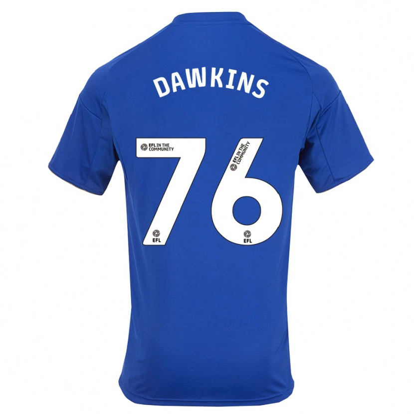 Danxen Dzieci Kartell Dawkins #76 Niebiesko-Złoty Domowa Koszulka 2025/26 Koszulki Klubowe