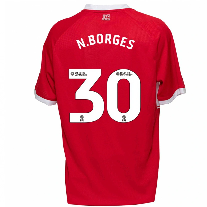 Danxen Dzieci Neto Borges #30 Czerwono-Biały Domowa Koszulka 2025/26 Koszulki Klubowe