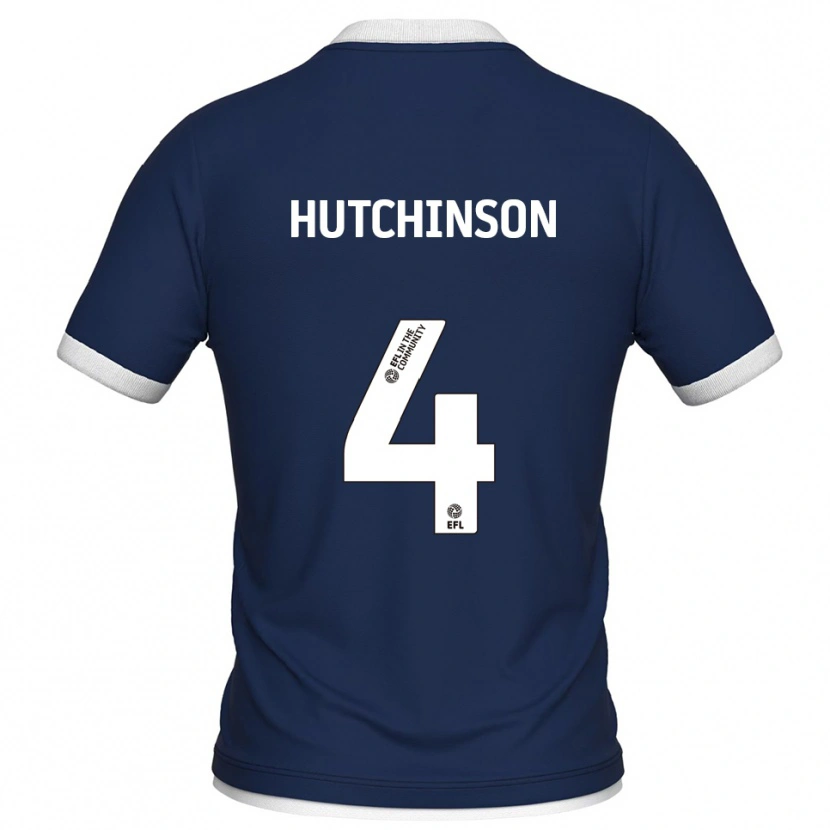 Danxen Dzieci Shaun Hutchinson #4 Granatowo-Biały Domowa Koszulka 2025/26 Koszulki Klubowe