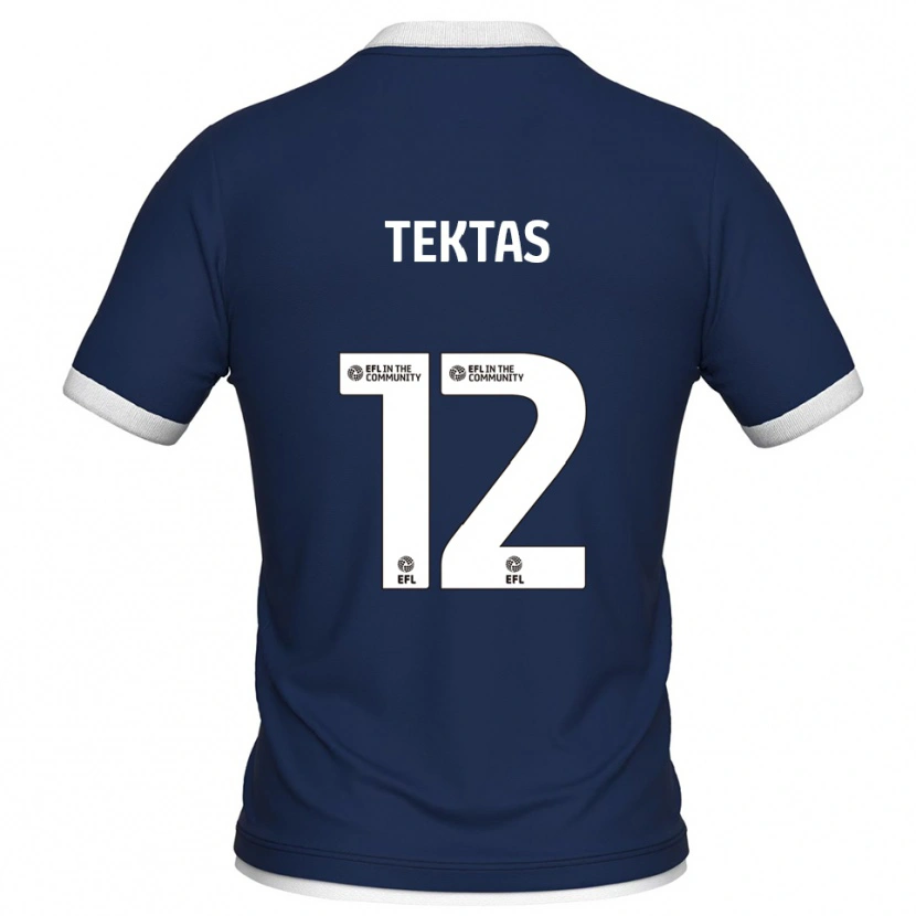 Danxen Dzieci Jayden Tektas #12 Granatowo-Biały Domowa Koszulka 2025/26 Koszulki Klubowe