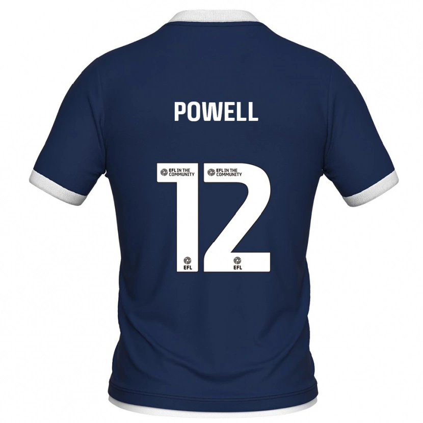 Danxen Dzieci Beth Powell #12 Granatowo-Biały Domowa Koszulka 2025/26 Koszulki Klubowe