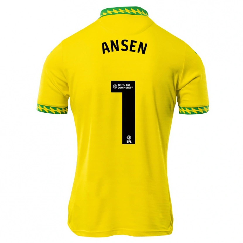 Danxen Dzieci Caleb Ansen #1 Biało-Zielony Domowa Koszulka 2025/26 Koszulki Klubowe