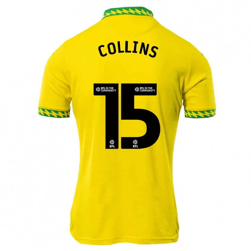 Danxen Dzieci Hugo Collins #15 Biało-Zielony Domowa Koszulka 2025/26 Koszulki Klubowe