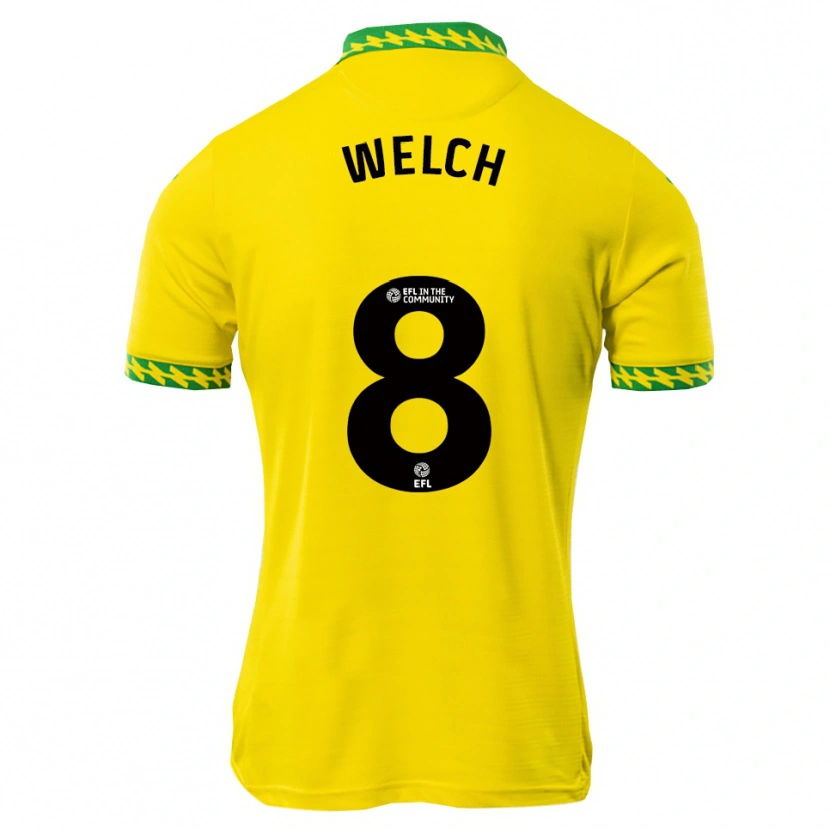 Danxen Dzieci Finley Welch #8 Biało-Zielony Domowa Koszulka 2025/26 Koszulki Klubowe