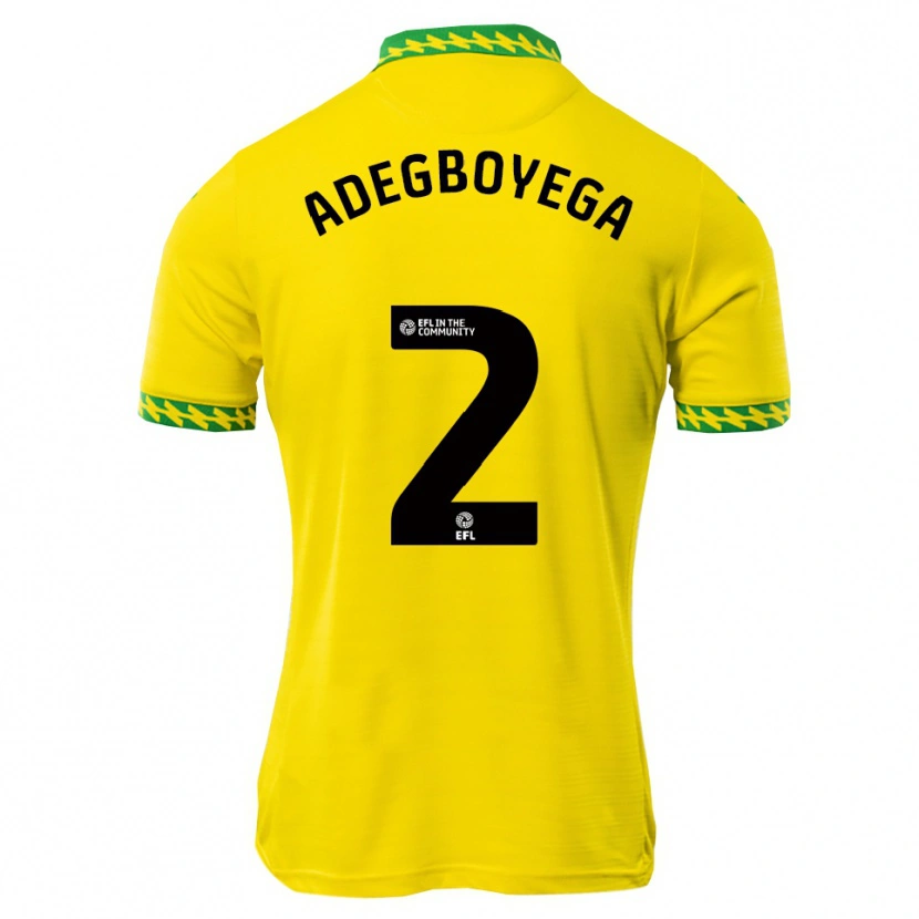 Danxen Dzieci Emmanuel Adegboyega #2 Biało-Zielony Domowa Koszulka 2025/26 Koszulki Klubowe
