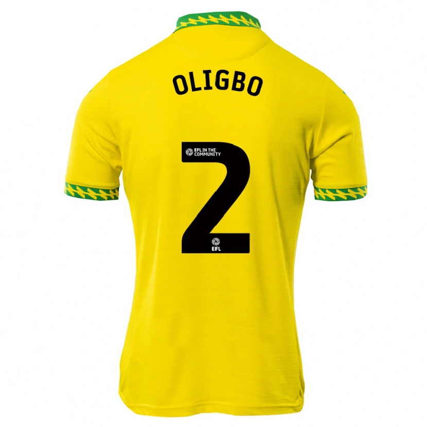 Danxen Dzieci Finlay Oligbo #2 Biało-Zielony Domowa Koszulka 2025/26 Koszulki Klubowe