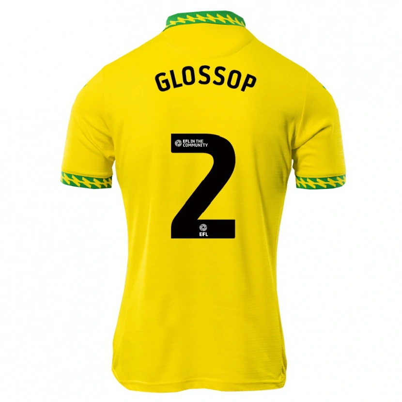 Danxen Dzieci Jake Glossop #2 Biało-Zielony Domowa Koszulka 2025/26 Koszulki Klubowe