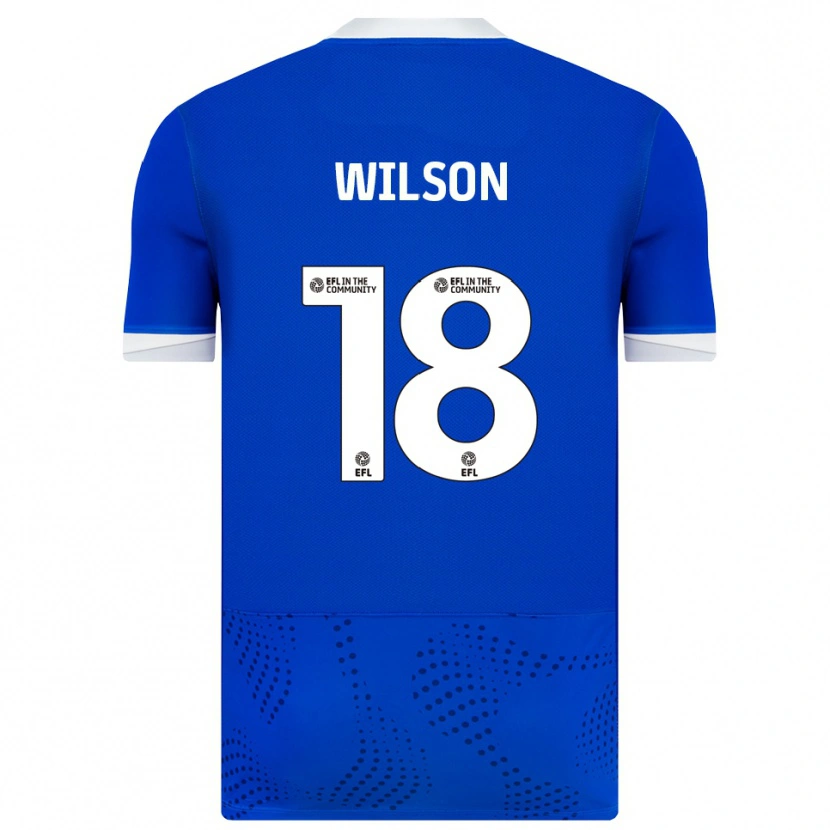 Danxen Dzieci George Wilson #18 Niebiesko-Biały Domowa Koszulka 2025/26 Koszulki Klubowe