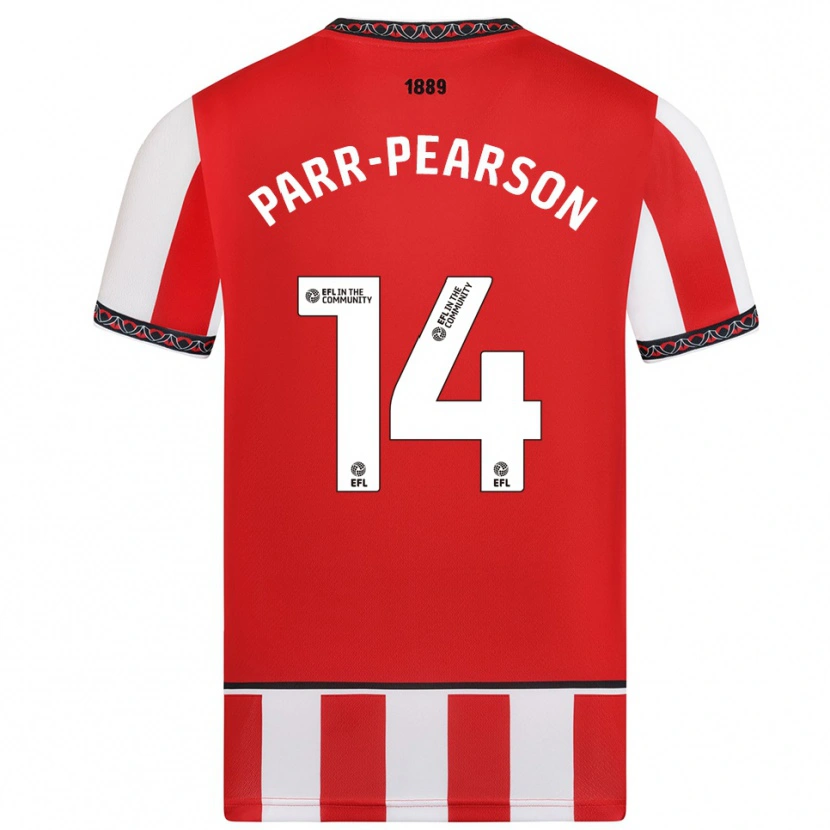 Danxen Dzieci Marley Parr-Pearson #14 Czerwono-Biały Domowa Koszulka 2025/26 Koszulki Klubowe