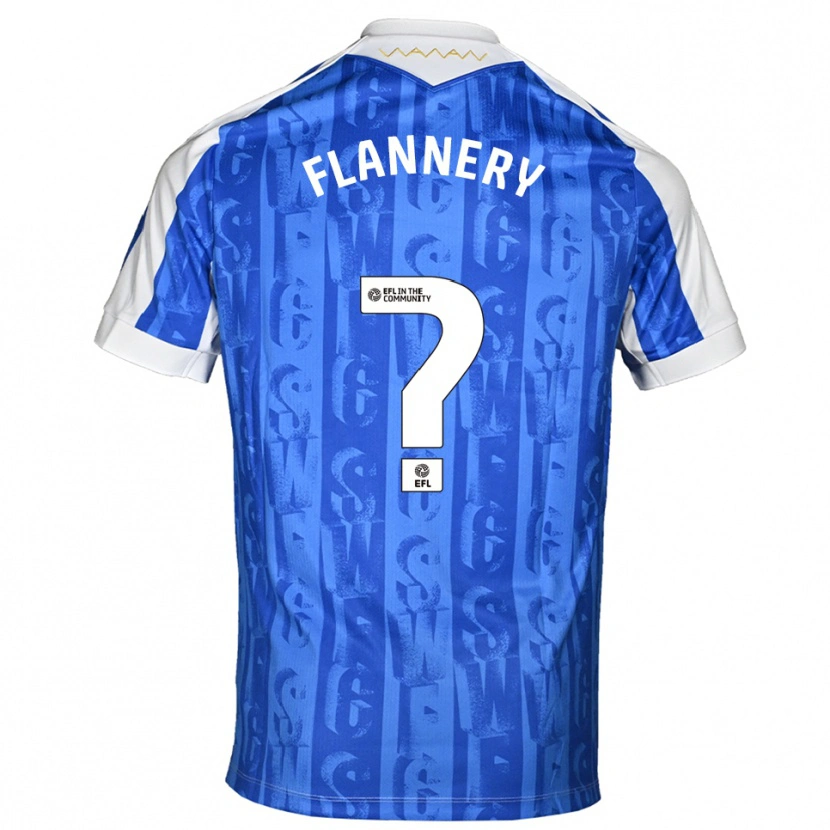 Danxen Dzieci Cian Flannery #0 Niebiesko-Biały Domowa Koszulka 2025/26 Koszulki Klubowe