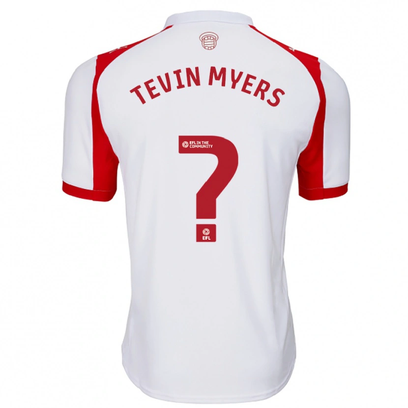 Danxen Dzieci Tevin Myers #0 Biało-Czerwony Domowa Koszulka 2025/26 Koszulki Klubowe