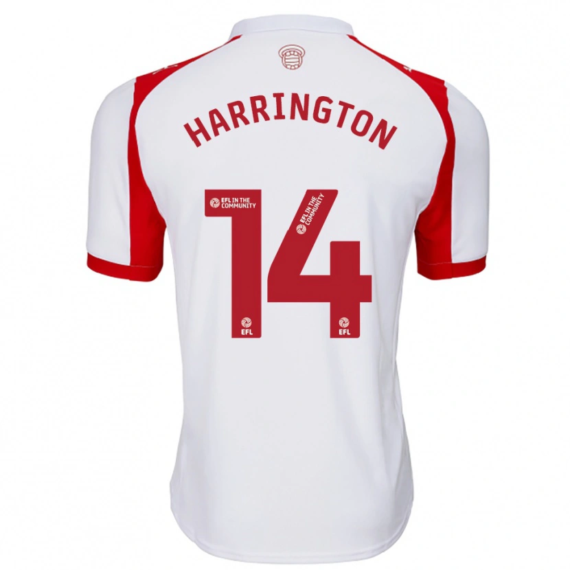 Danxen Dzieci Harry Harrington #14 Biało-Czerwony Domowa Koszulka 2025/26 Koszulki Klubowe