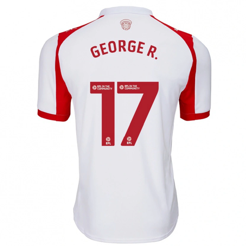 Danxen Dzieci George Robinson #17 Biało-Czerwony Domowa Koszulka 2025/26 Koszulki Klubowe