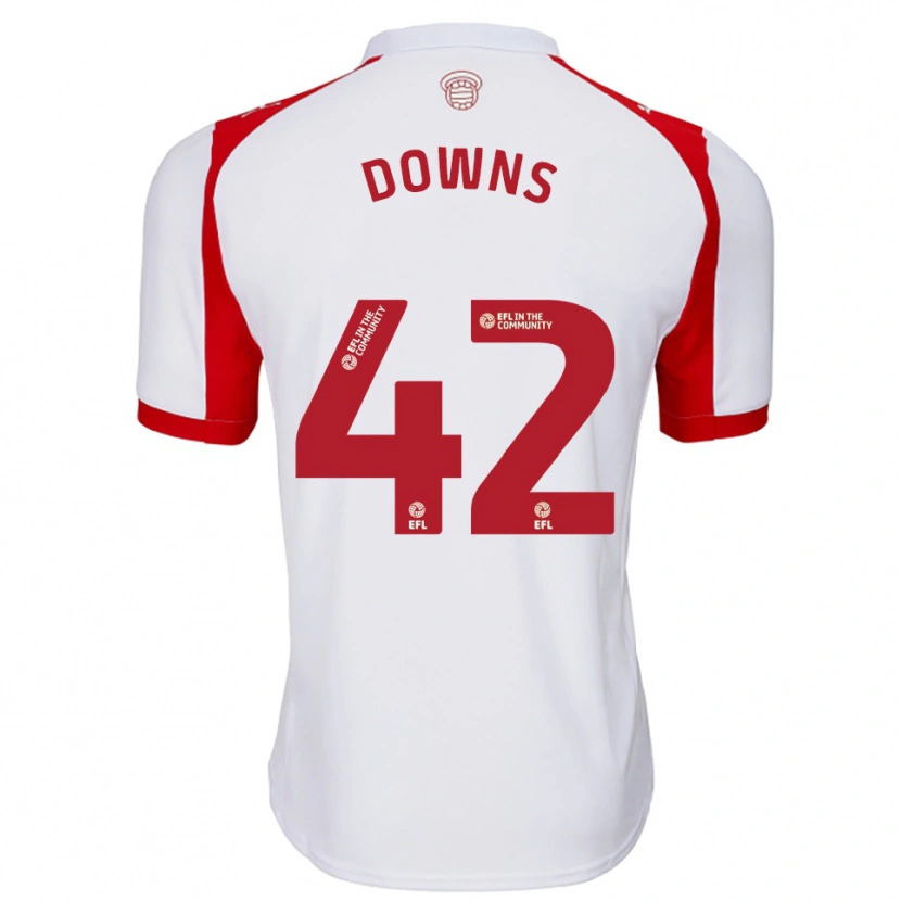 Danxen Dzieci Damion Downs #42 Biało-Czerwony Domowa Koszulka 2025/26 Koszulki Klubowe