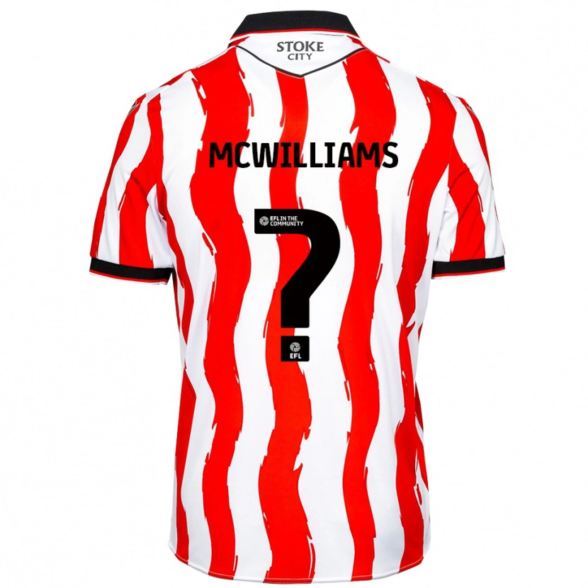 Danxen Dzieci Josh Mcwilliams #0 Biało-Czerwony Domowa Koszulka 2025/26 Koszulki Klubowe