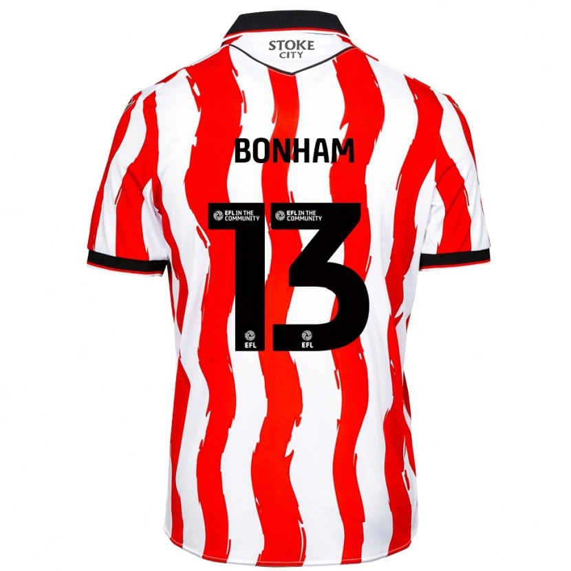 Danxen Dzieci Jack Bonham #13 Biało-Czerwony Domowa Koszulka 2025/26 Koszulki Klubowe